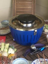 Load image into Gallery viewer, Lotus grill BBQ Fondue Set, showing food being cooked within the Fondue
